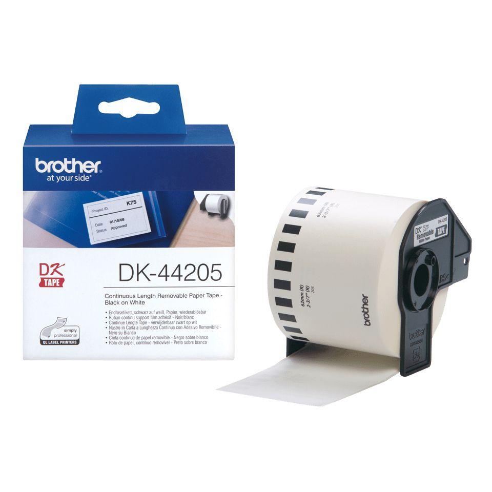 Fita Contínua de Papel Térmico BROTHER DK-44205 (Branco)