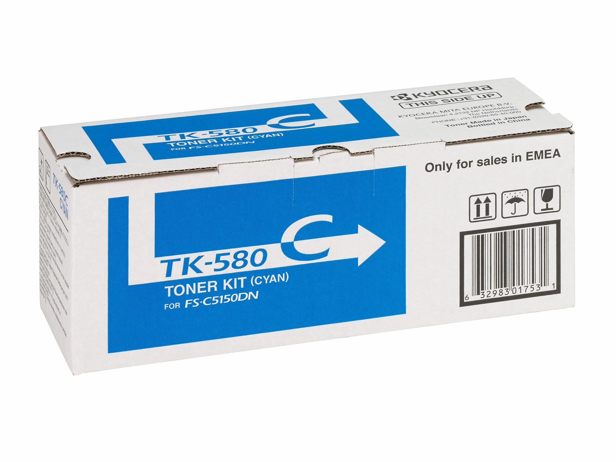 Toner KYOCERA TK-580C (2800 páginas - Ciano), miniatura 2