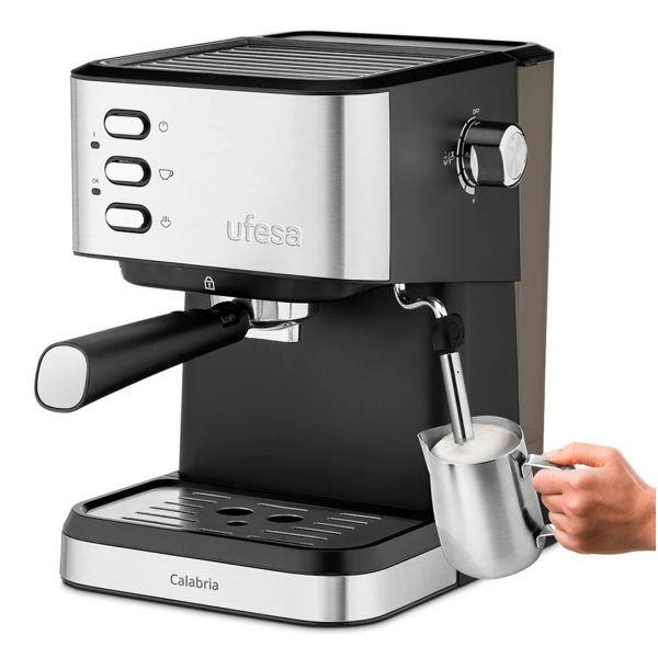 Máquina de Café Expresso UFESA Calabria (Café moído - 1050 W - 20 bar - Preto e Aço Inoxidável), miniatura 2
