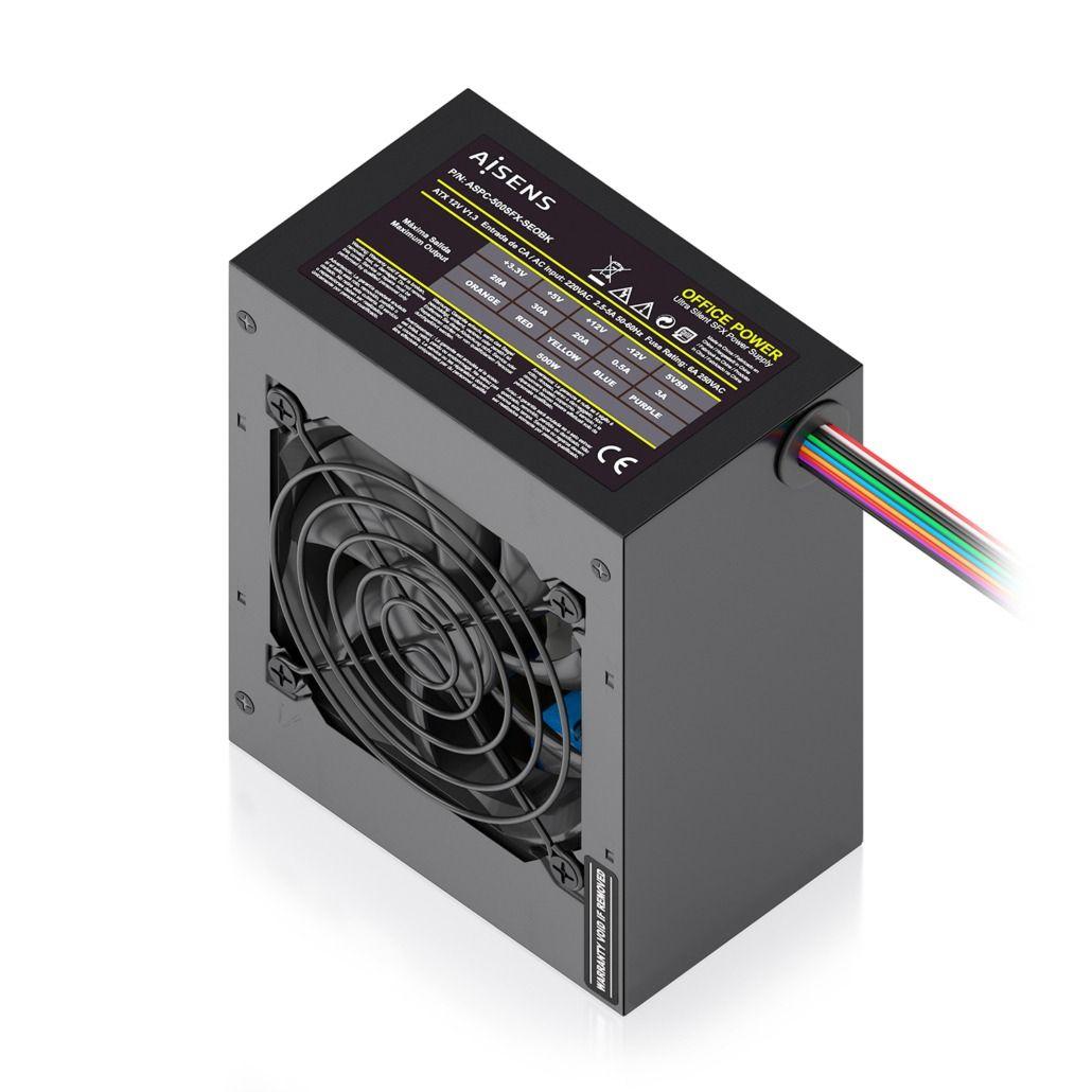 Fonte de Alimentação AISENS ASPC-500SFX-SEOBK (SFX - 500 W - Preto), miniatura 2