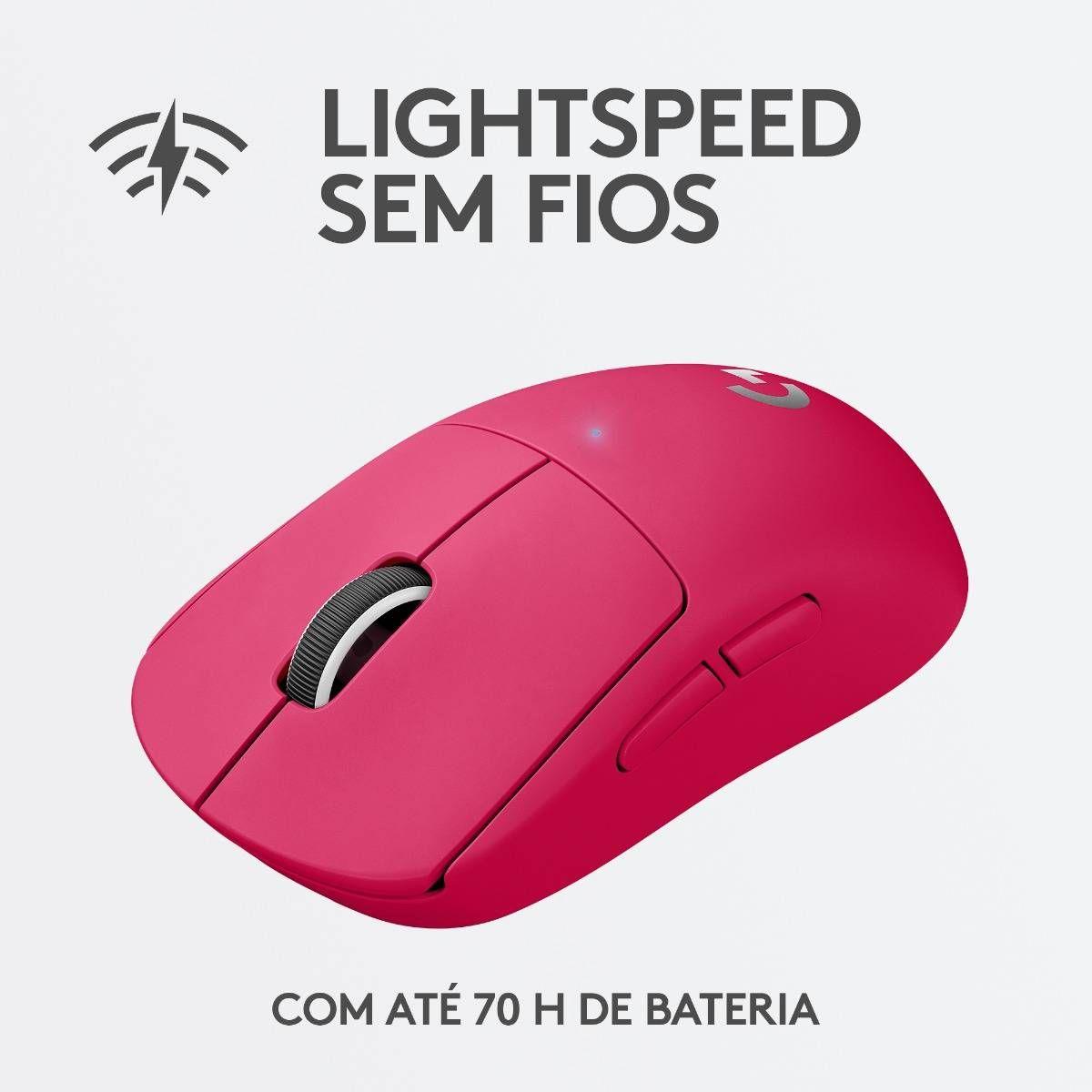 Rato LOGITECH PRO X SUPERLIGHT (Mão direita - 25600 DPI - Ótico - Magenta) — miniatura 3