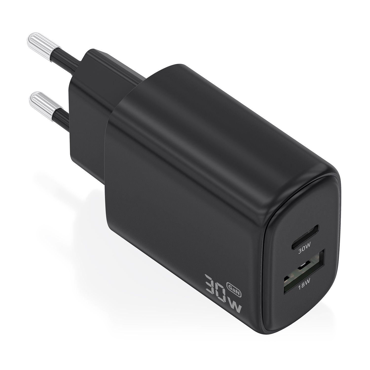 Carregador de Parede AISENS A110-0978 (30 W - Tipo C - Preto)