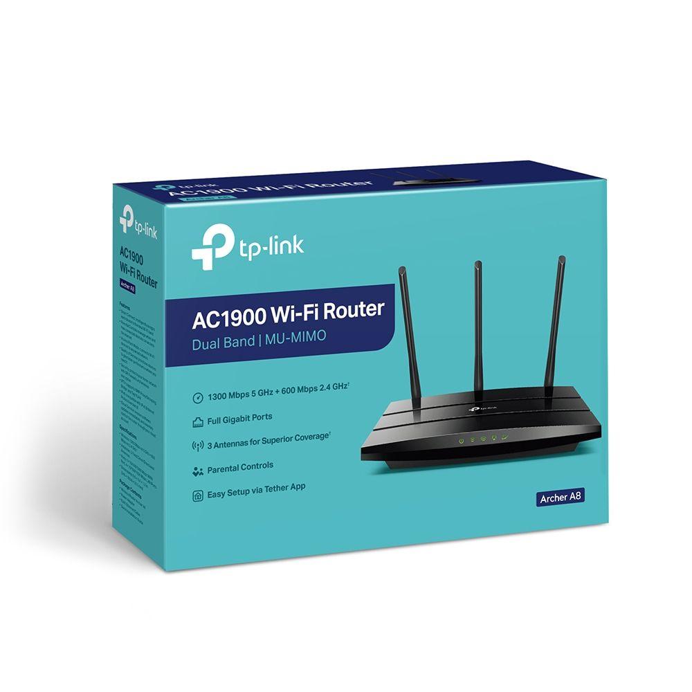 Router TP-LINK Archer A8 (Wi-Fi 5 - 1900 Mbit/s - Banda dupla - Preto) — miniatura 3
