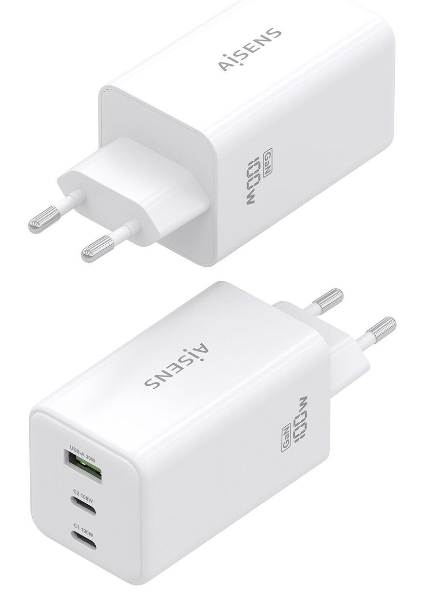 Carregador de Dispositivos Móveis AISENS ASCH-100W3P051-W (100 W - Branco) — miniatura 3