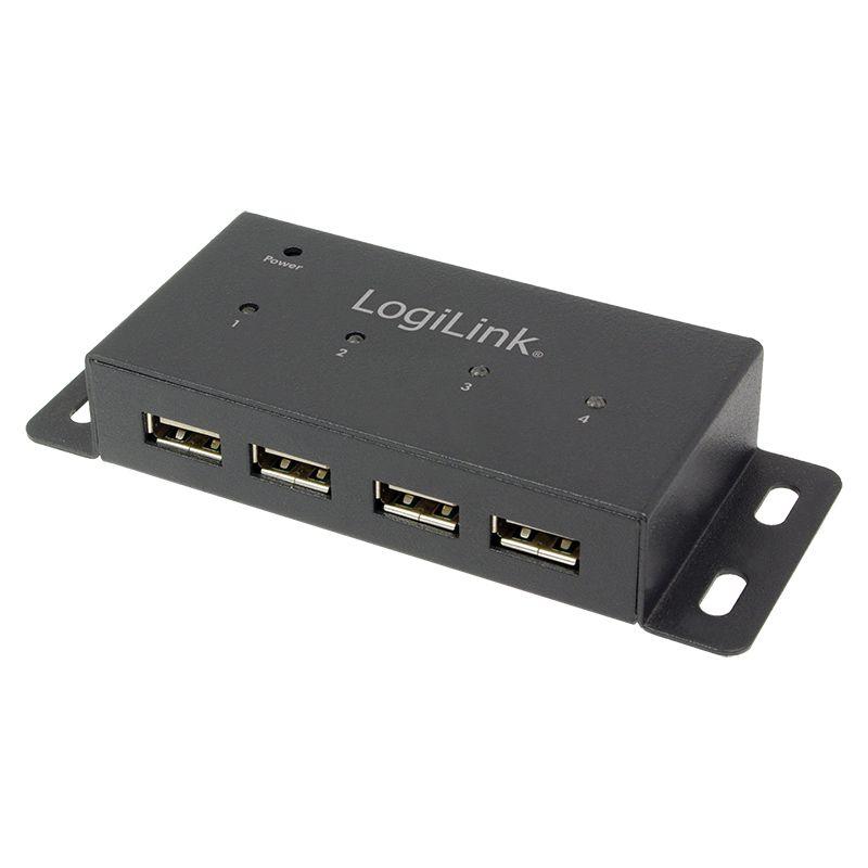 Hub USB LOGILINK UA0141A (1 m - Preto)