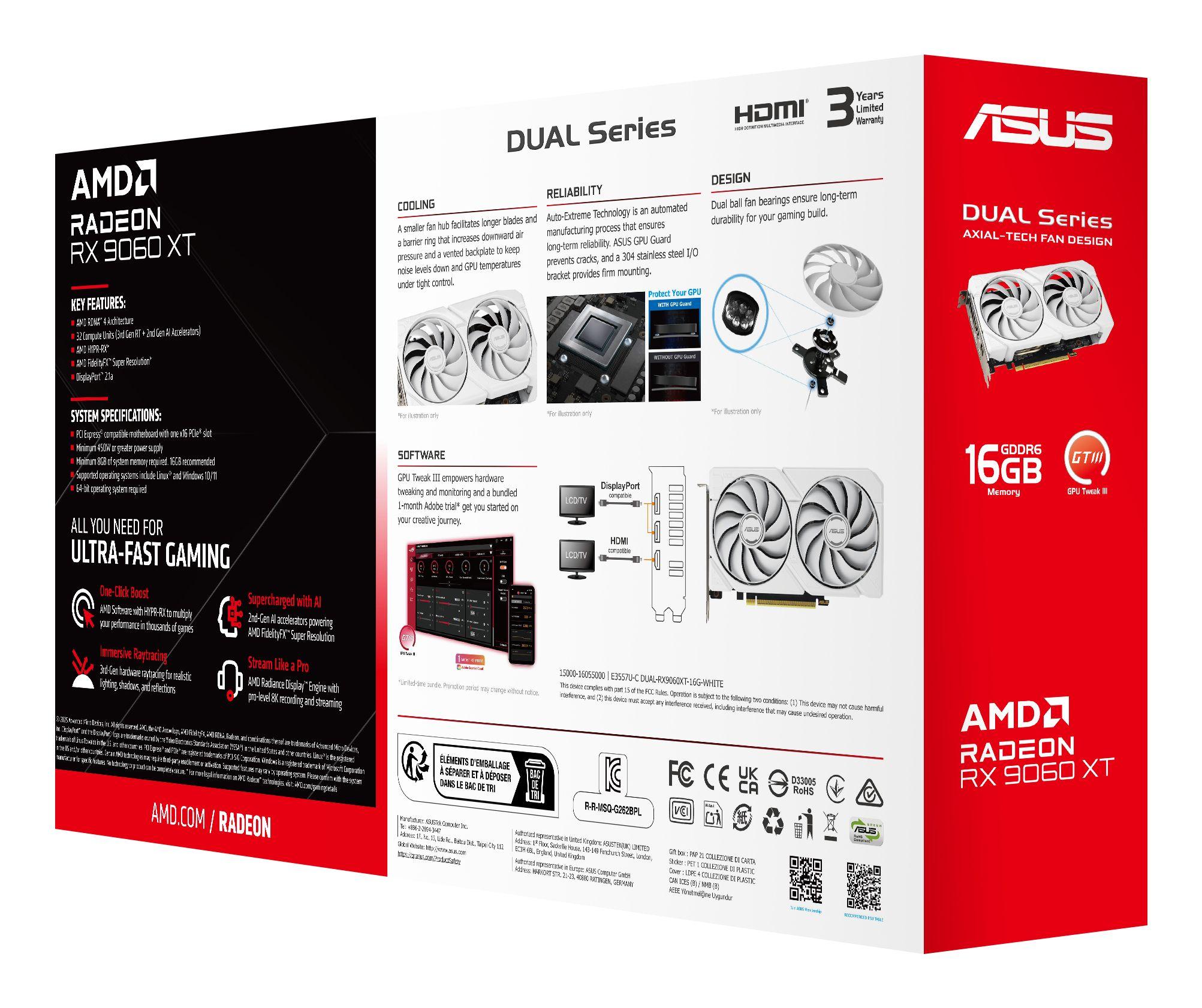 Placa Gráfica ASUS Dual Radeon RX 9060 XT (Radeon RX 9060 XT - 20 Gbps - 16 GB - Branco) — miniatura 17