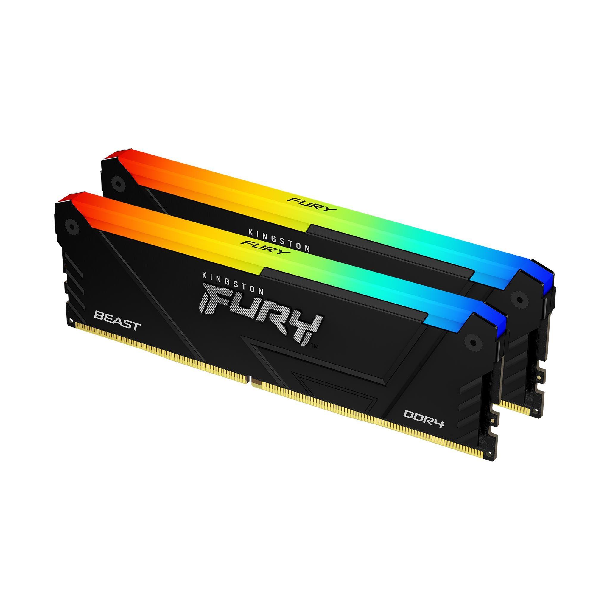 Memória RAM KINGSTON FURY Beast RGB KF432C16BB12AK2/32 (3200 MHz - 32 GB - DIMM)