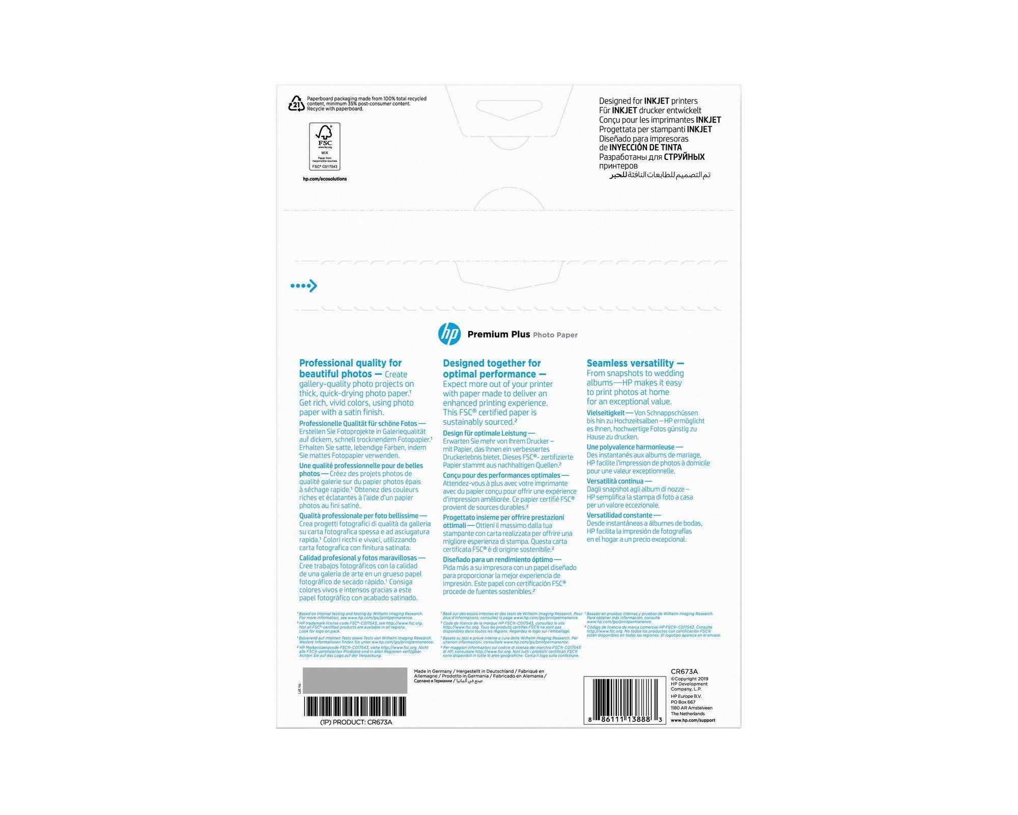 Papel Fotográfico HP CR673A (A4 - 300 g/m² - 20 folhas - Semibrilho), miniatura 7