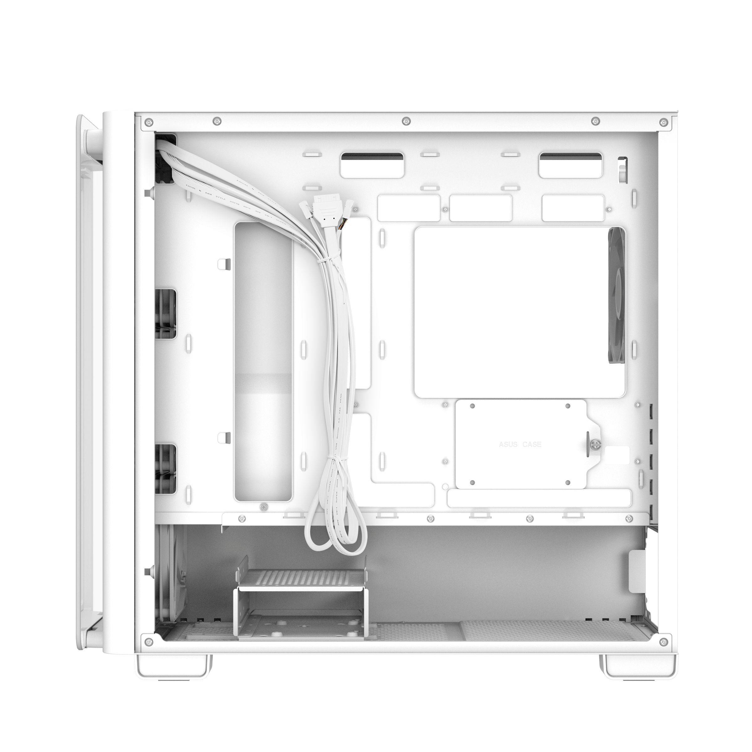 Caixa PC ASUS A23 PLUS (micro ATX, Mini-ITX - Micro Tower - micro-ATX, Mini-ITX - Branco) — miniatura 3