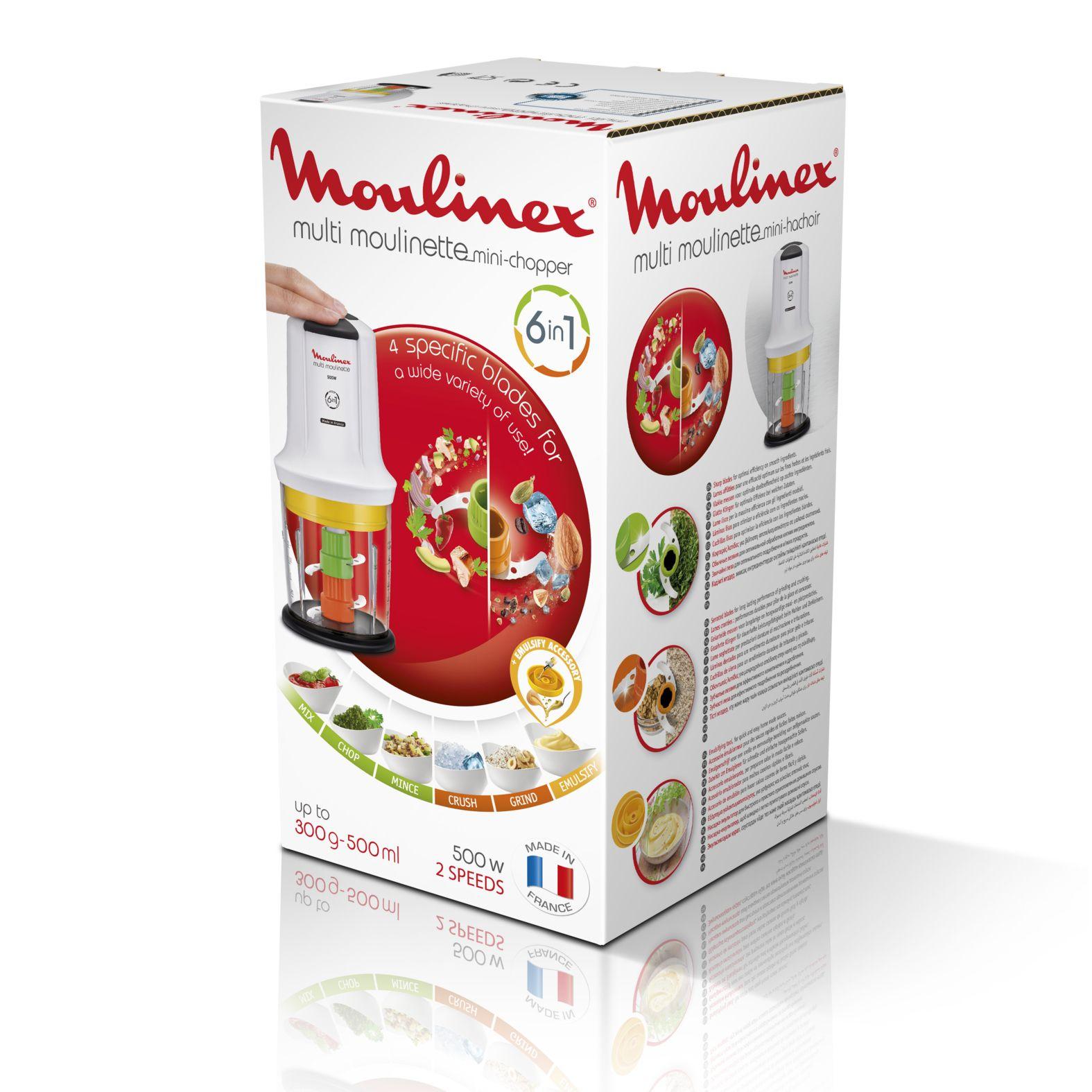 Picadora MOULINEX AT723110 (500 W - 0,5 l - Plástico - Branco), miniatura 7