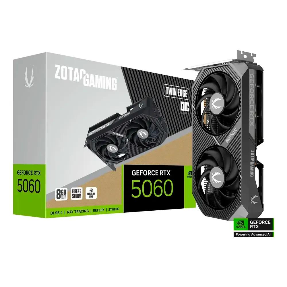 Placa Gráfica ZOTAC GAMING GeForce RTX 5060 Twin Edge OC (GeForce RTX 5060 - 28 Gbit/s - 8 GB - Preto) — miniatura 2