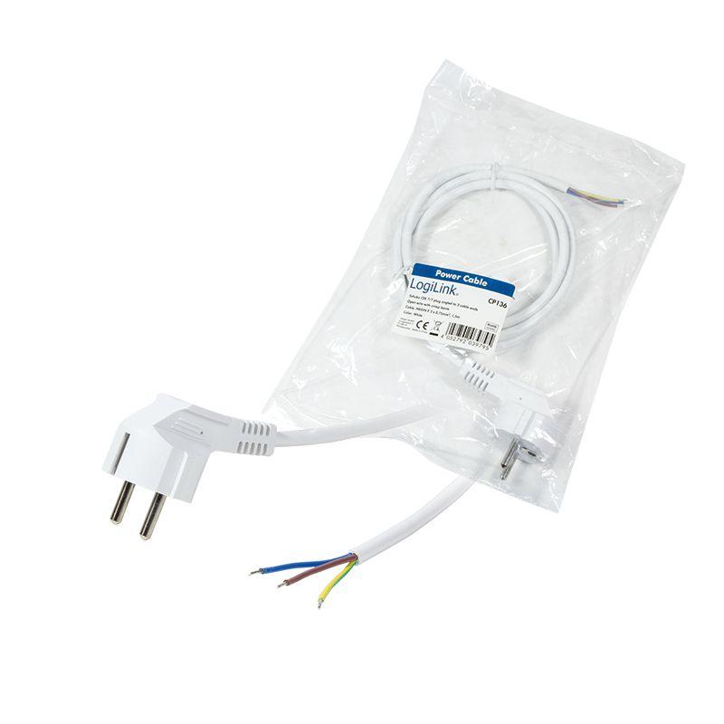 Cabo de Alimentação LOGILINK CP136 (1,5 m - CEE7/7 - Branco), miniatura 4