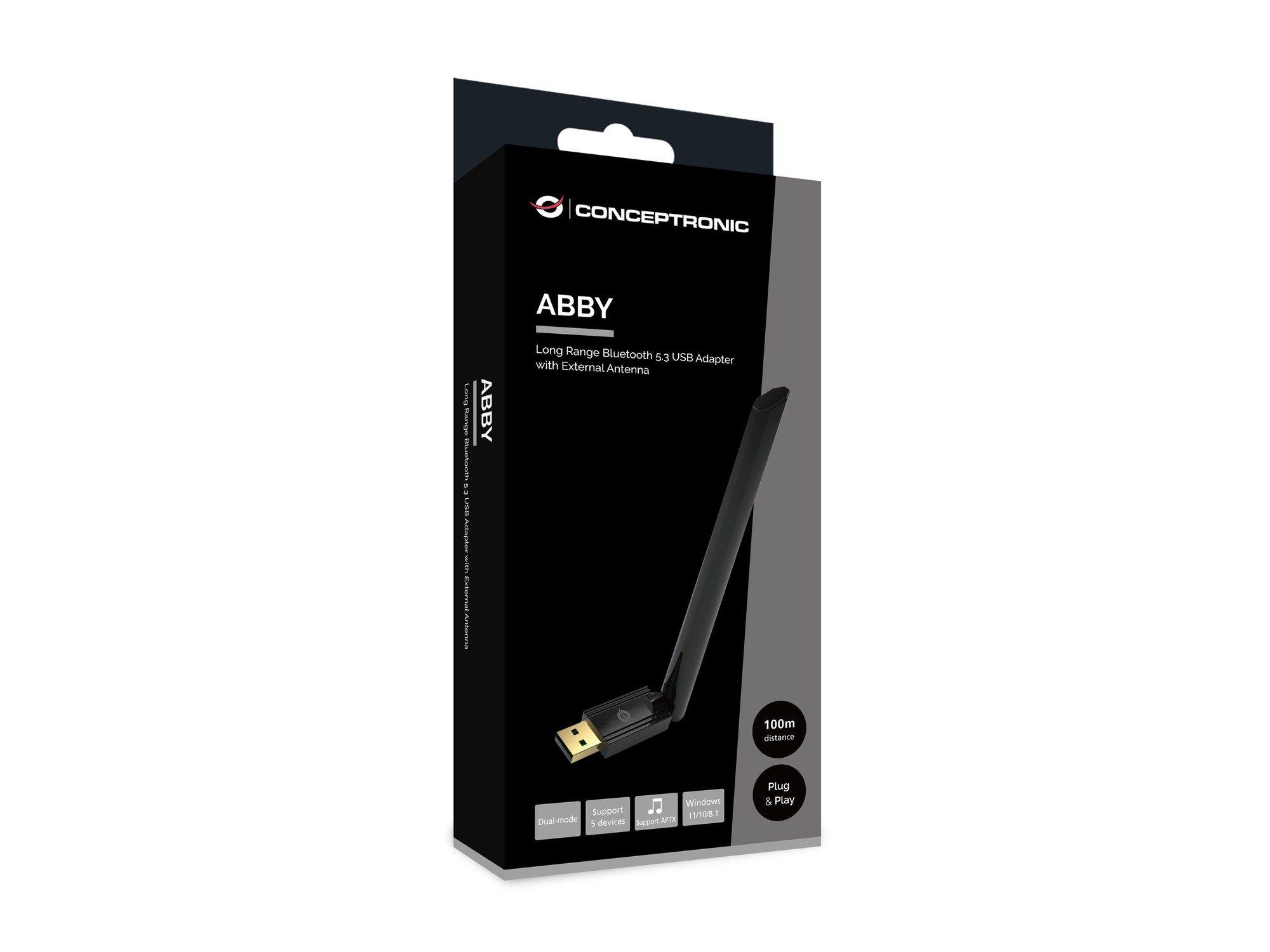 Adaptador Bluetooth USB CONCEPTRONIC ABBY17B (USB - Preto) — miniatura 3