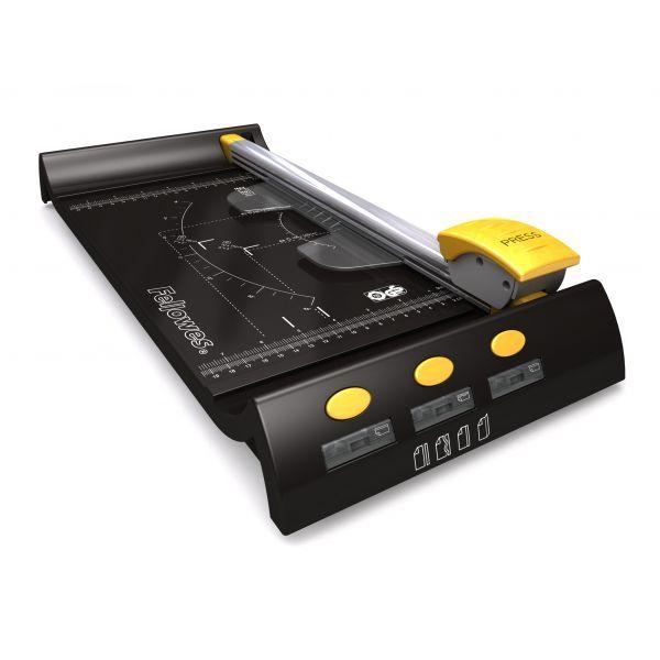 Guilhotina Rotativa FELLOWES Neutron A4 (Metal, Plástico - Grafite, Prateado e Amarelo) — miniatura 2