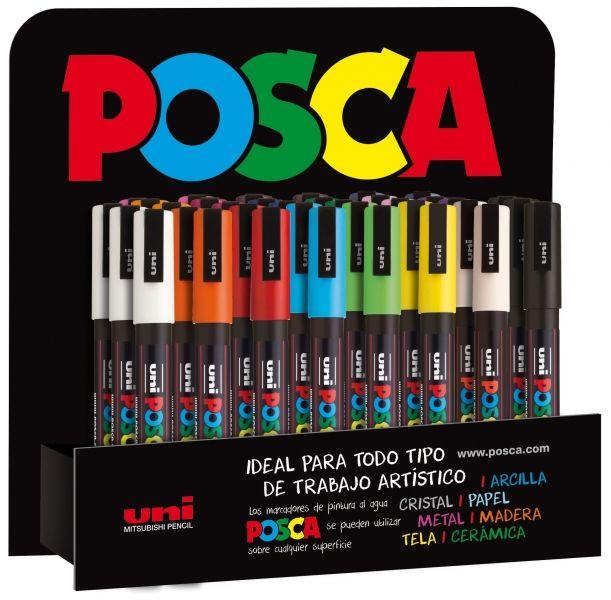 Expositor de Marcadores de Pintura POSCA PC3M (Cores Sortidas)