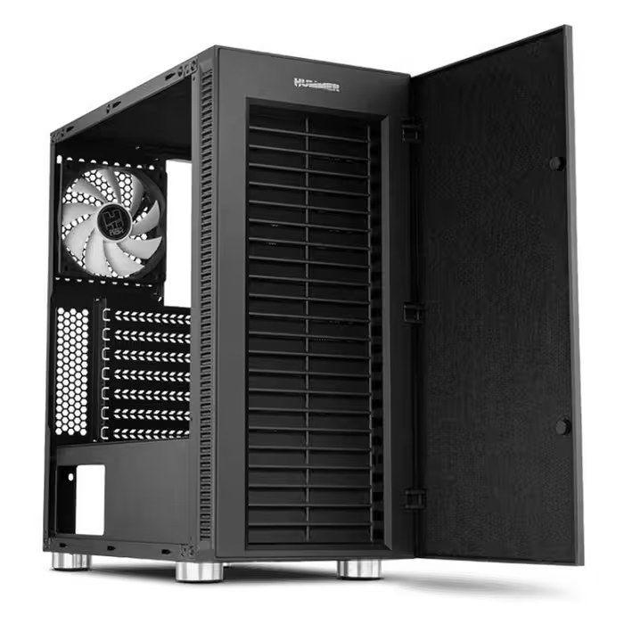 Caixa ATX NOX Hummer Void Silent Optimized (ATX, micro ATX, Mini-ITX - Midi Tower - Aço SPCC e ABS - Preto), miniatura 3