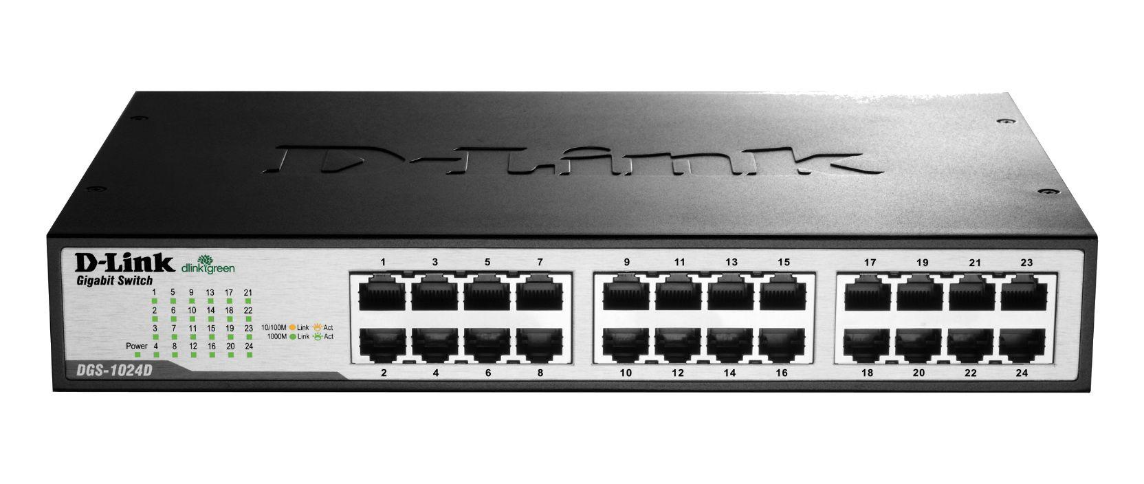 Switch D-LINK DGS-1024D/E (24 Portas - 10/100/1000 Mbps - 0,5 MB)