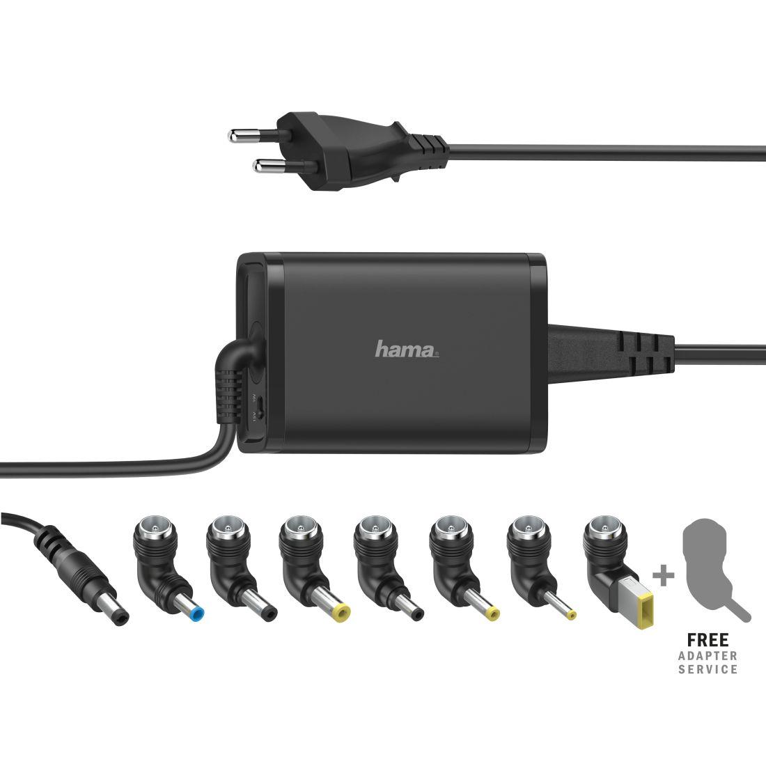 Carregador Universal de Portátil HAMA 200002 (65 W - Preto)