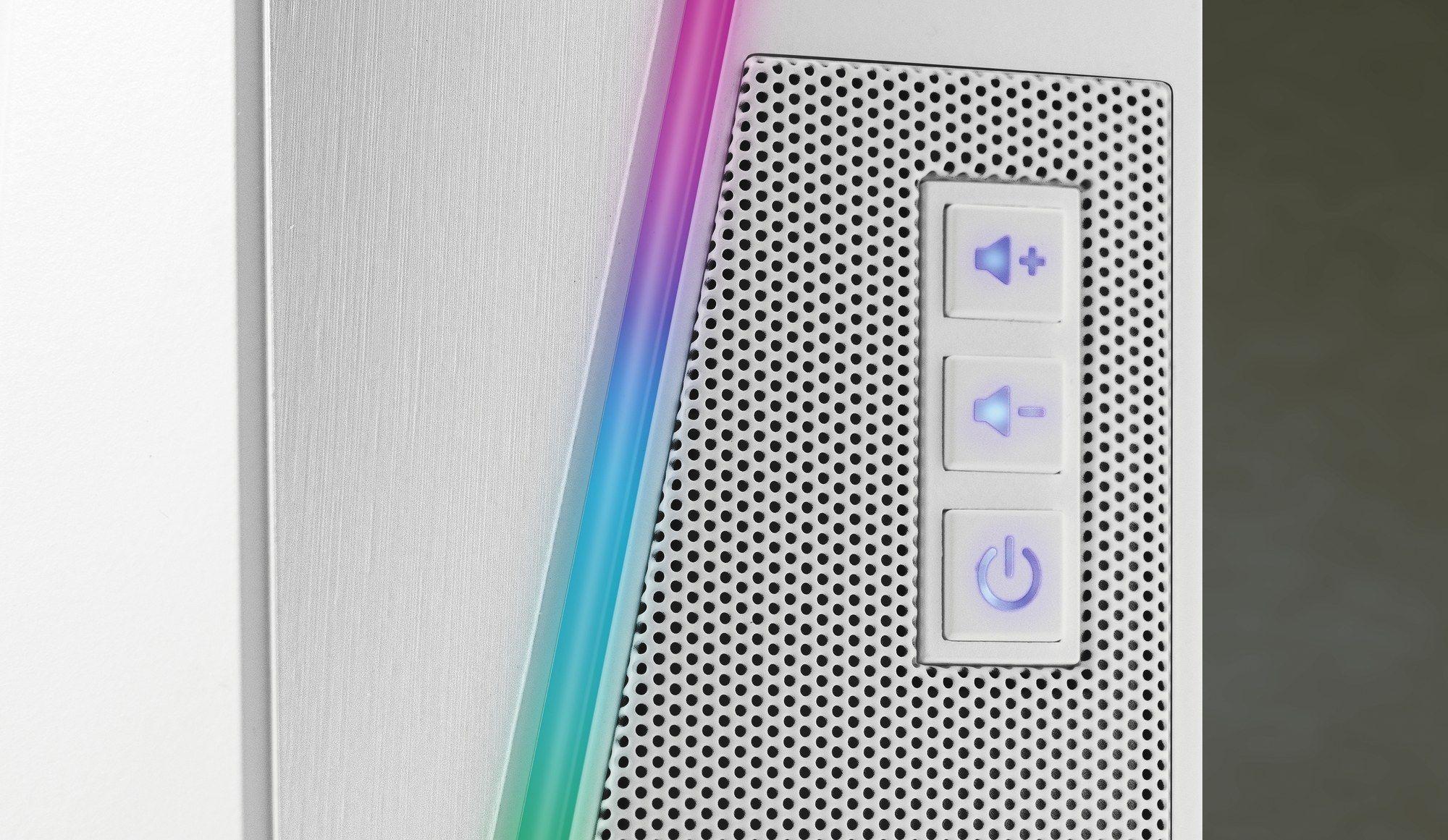 Colunas MARS GAMING MS7W (Com fios e sem fios - 20 W - Jack de 3,5 mm - Branco) — miniatura 3
