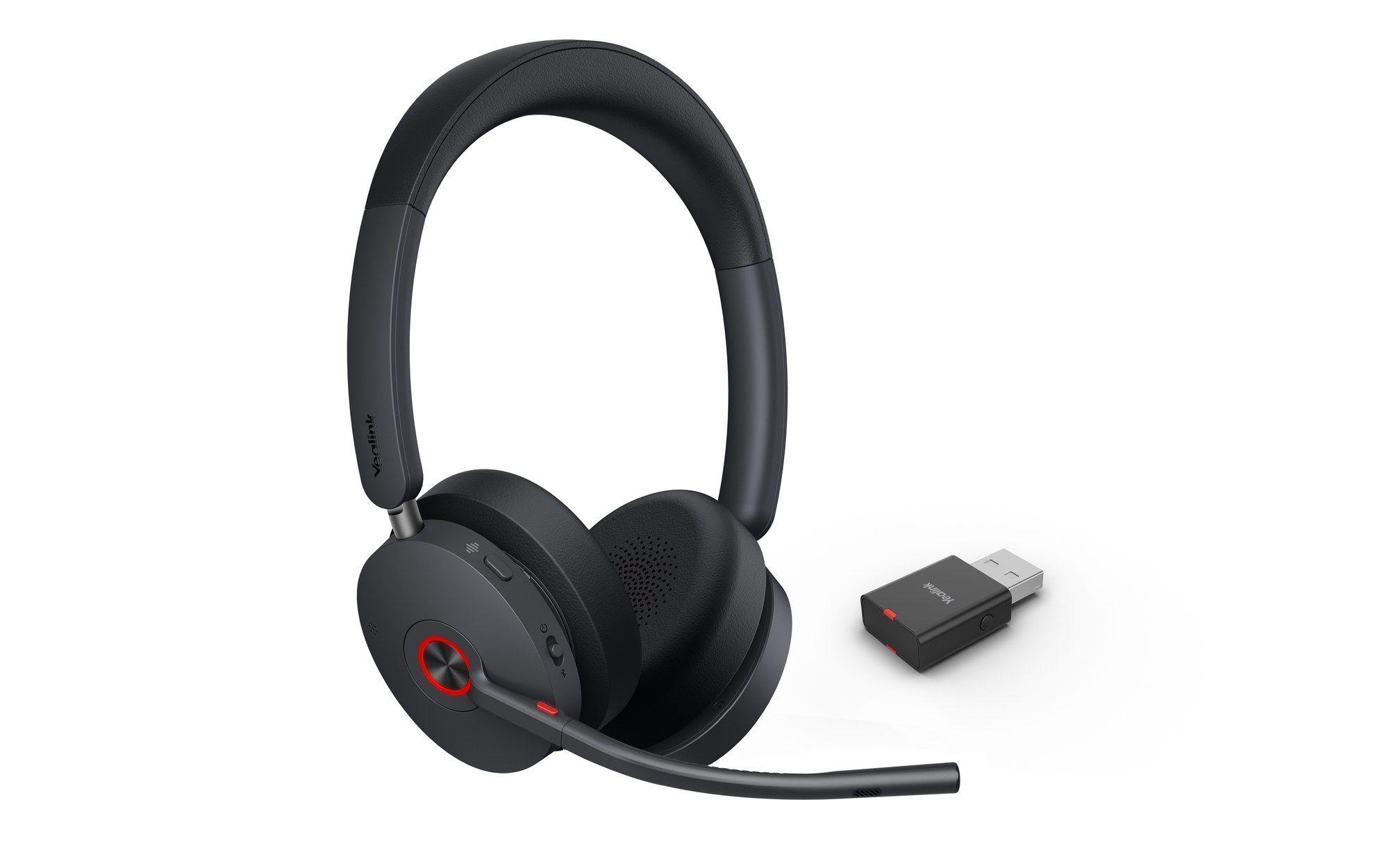 Headset YEALINK WH68 Hybrid (Binaural - Com fios e sem fios - Supra-aural - Preto), miniatura 2