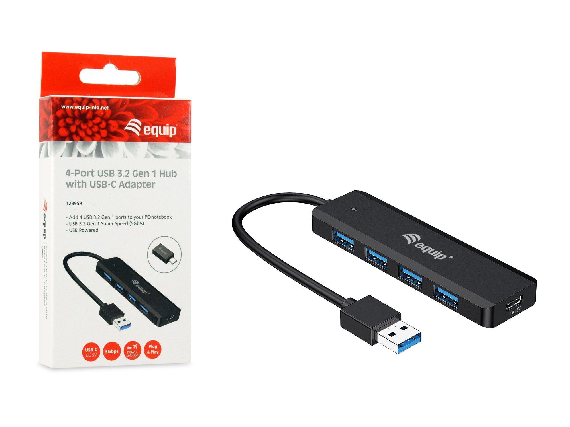 Hub USB EQUIP 128959 (0,15 m - Preto) — miniatura 7