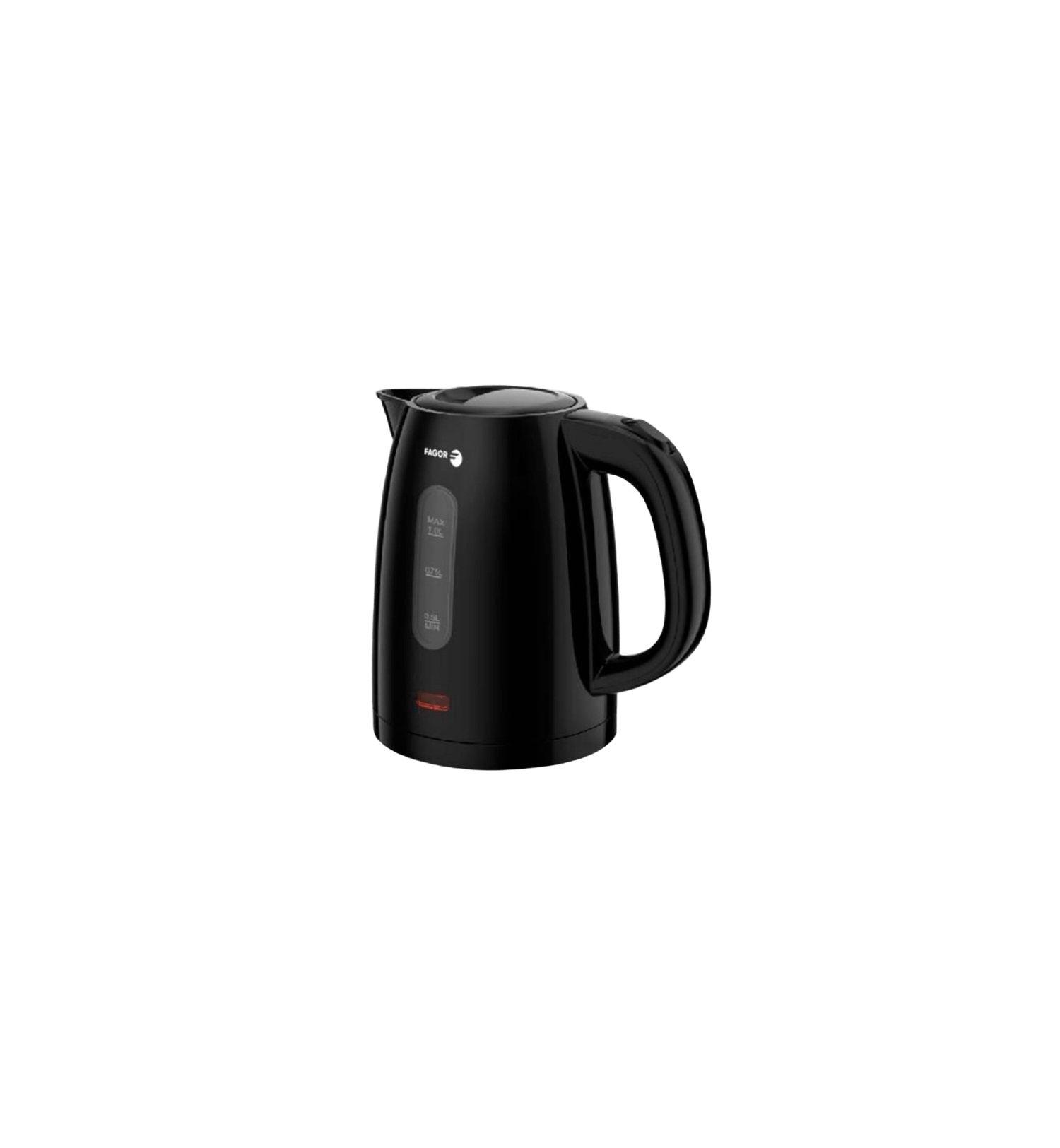 Chaleira Elétrica FAGOR Teya Noir (2200 W - 1 l - Aço inoxidável e plástico - Preto)