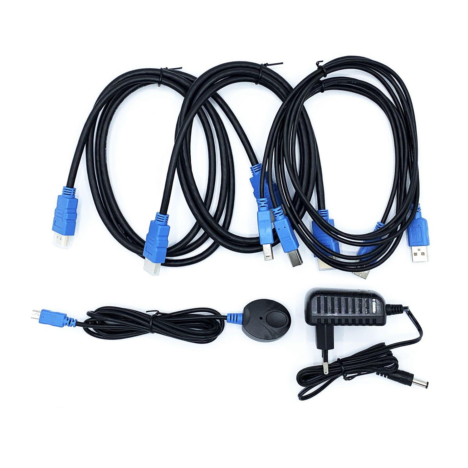 Switch KVM AISENS A111-0400 (4K Ultra HD - Preto) — miniatura 2