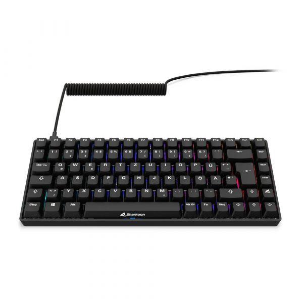 Teclado SHARKOON SKILLER SGK50 S3 PBT (Alemão - Gateron G Pro 3.0 Amarelo - 75% - Preto), miniatura 4