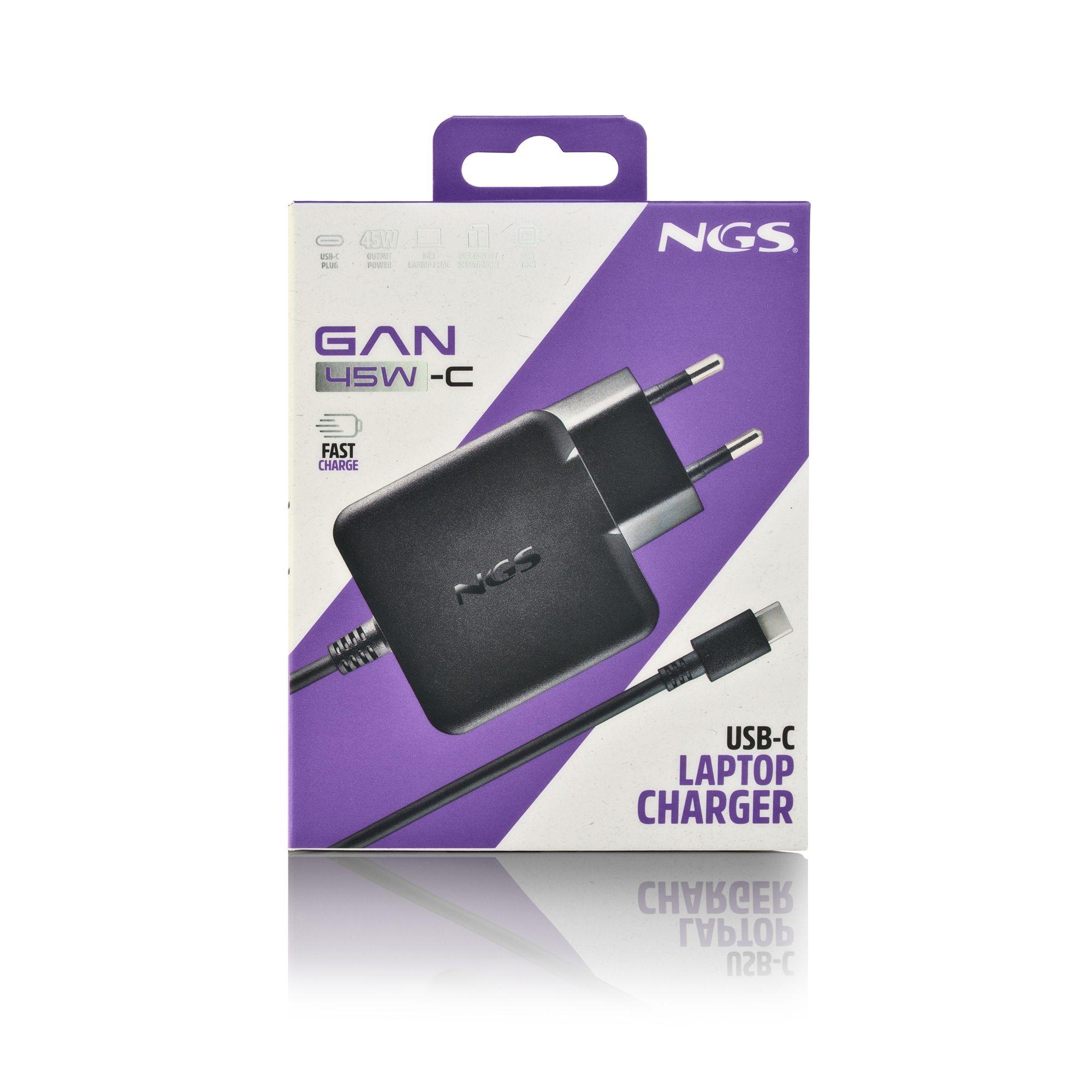 Carregador de Parede NGS GAN45W-C (45 W - Preto), miniatura 8