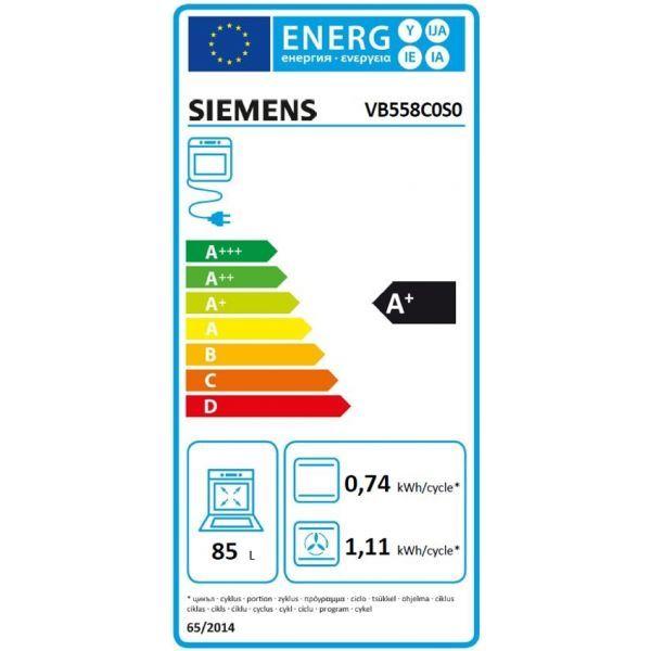 Forno Encastre SIEMENS VB558C0S0 (Forno elétrico - 85 l - 280 °C - Preto), miniatura 2