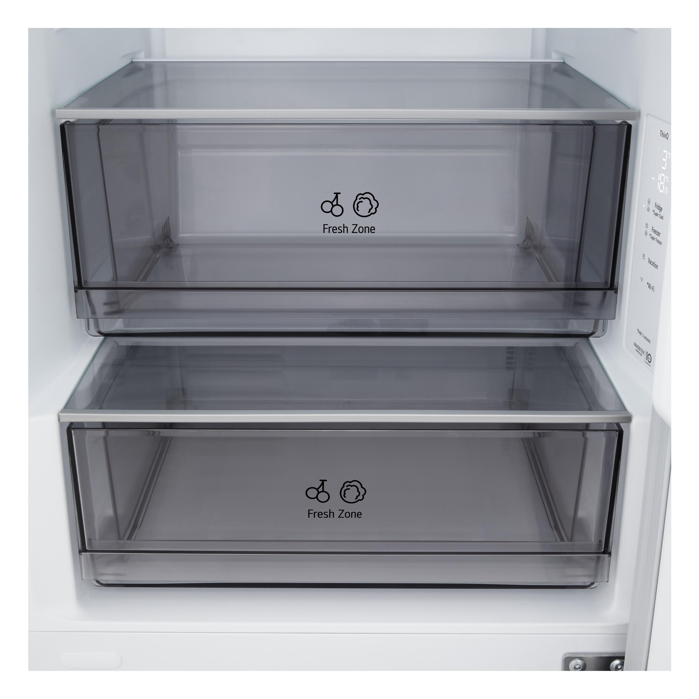 Frigorífico Combinado Independente LG GBBSJ2CCPY (375 l - 203x59,7x67,4 cm - 60 cm - Prateado) — miniatura 4