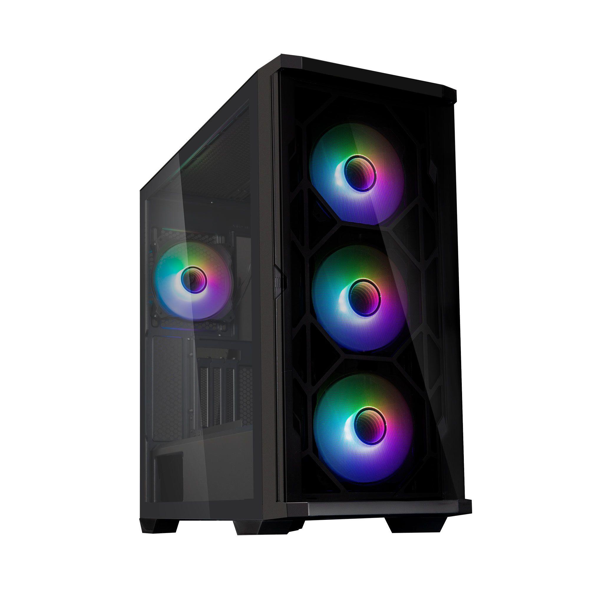 Caixa de Computador ZALMAN Z10 DUO (ATX, Mini-ATX, Mini-ITX - Midi Tower - Plástico, aço, vidro temperado - Preto)