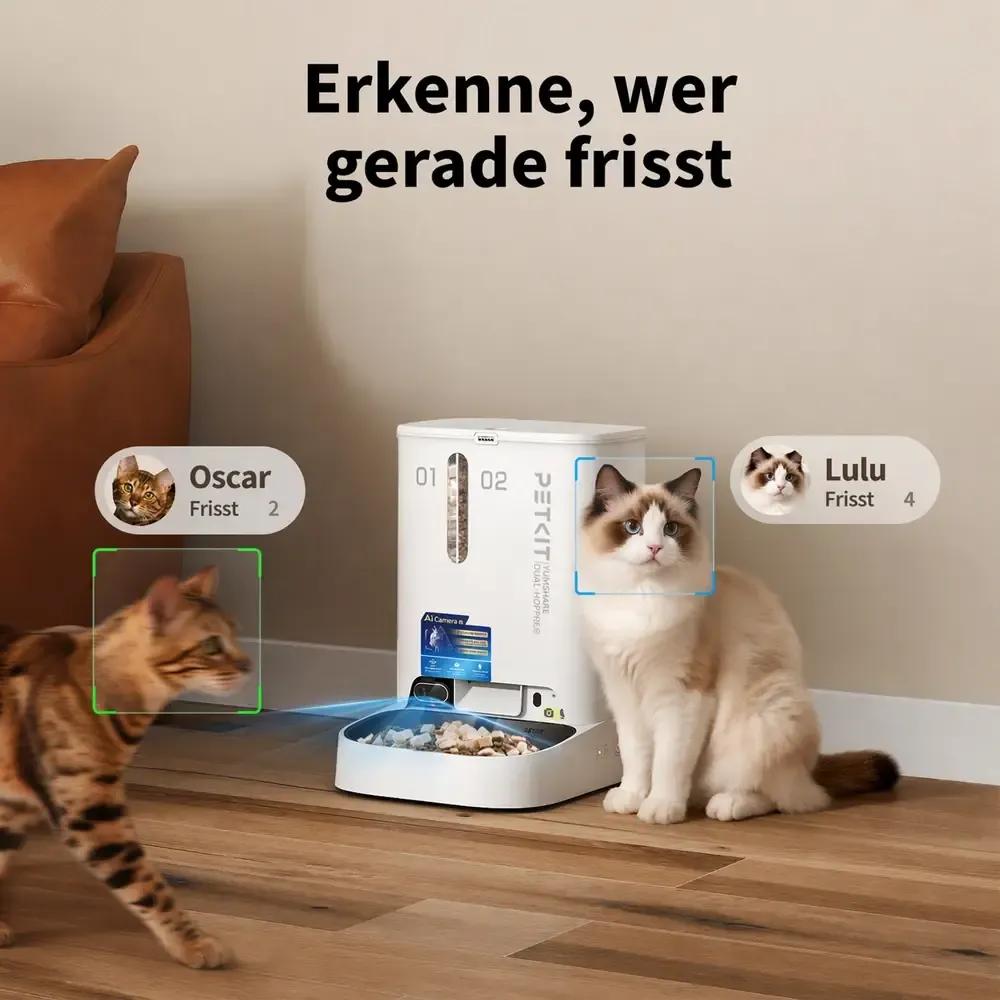Comedouro PETKIT YumShare Dual-Hopper 2 (Branco) — miniatura 4
