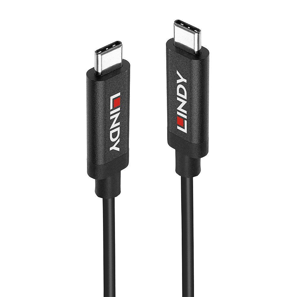 Cabo USB-C LINDY 43308 (5 m - USB C - Preto)