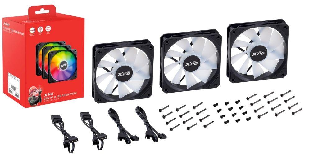 Ventoinha para Caixa de PC XPG VENTO R 120 ARGB PWM (Preto)