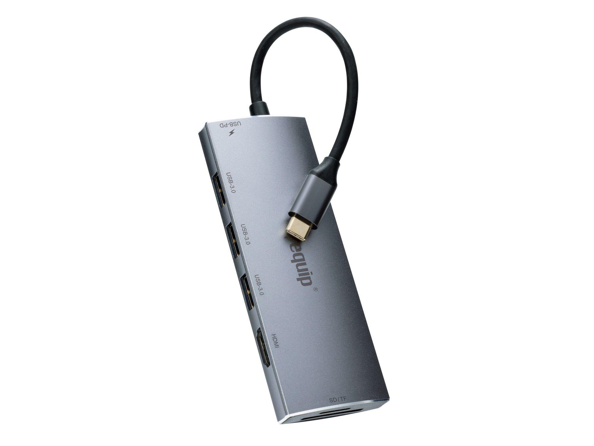 Adaptador Multiporta USB-C EQUIP 133482 (Prateado), imagem 1