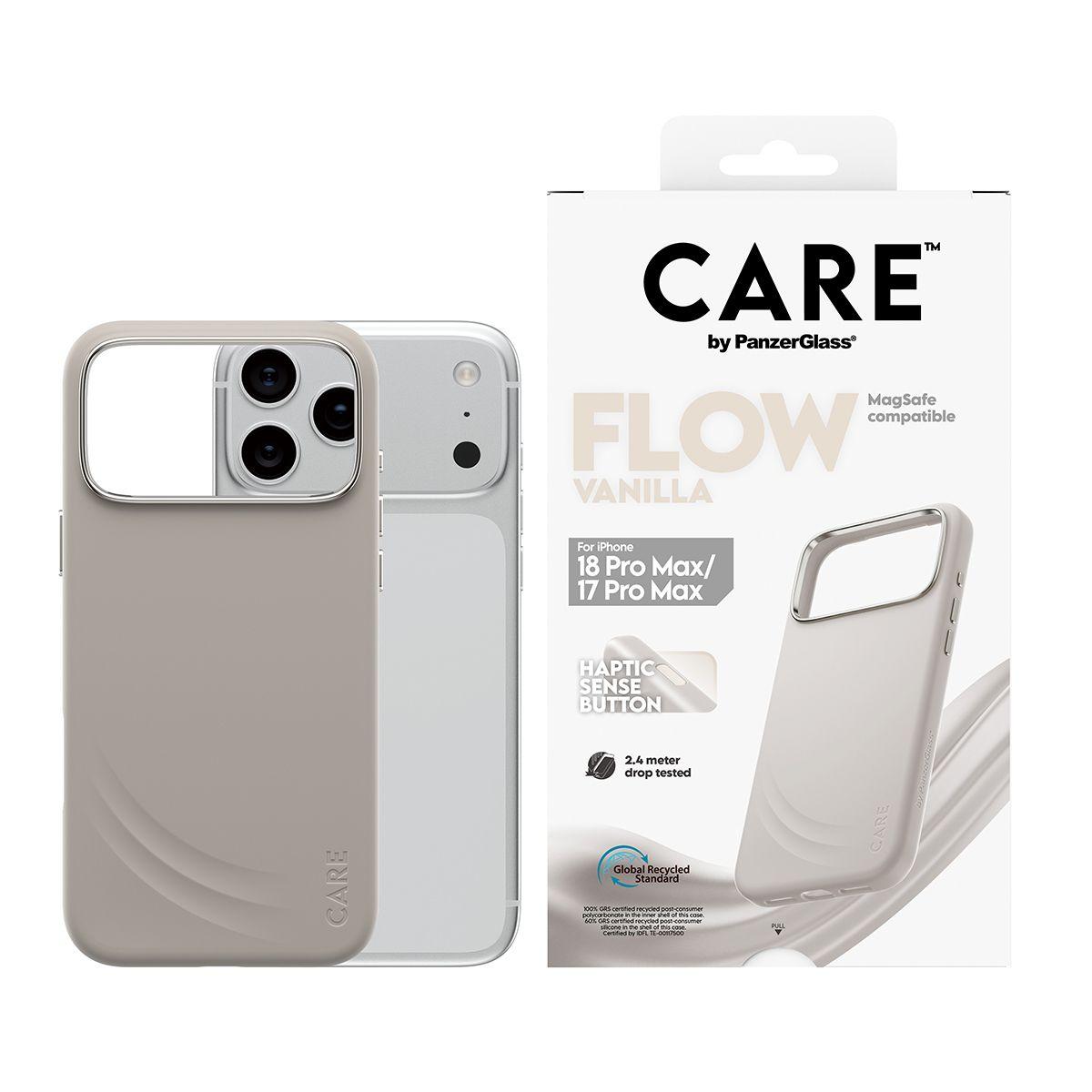 Capa para Telemóvel PANZERGLASS CARE Flow Case Vanilla MagSafe iPhone 17 Pro Max (Silicone - Bege), miniatura 2