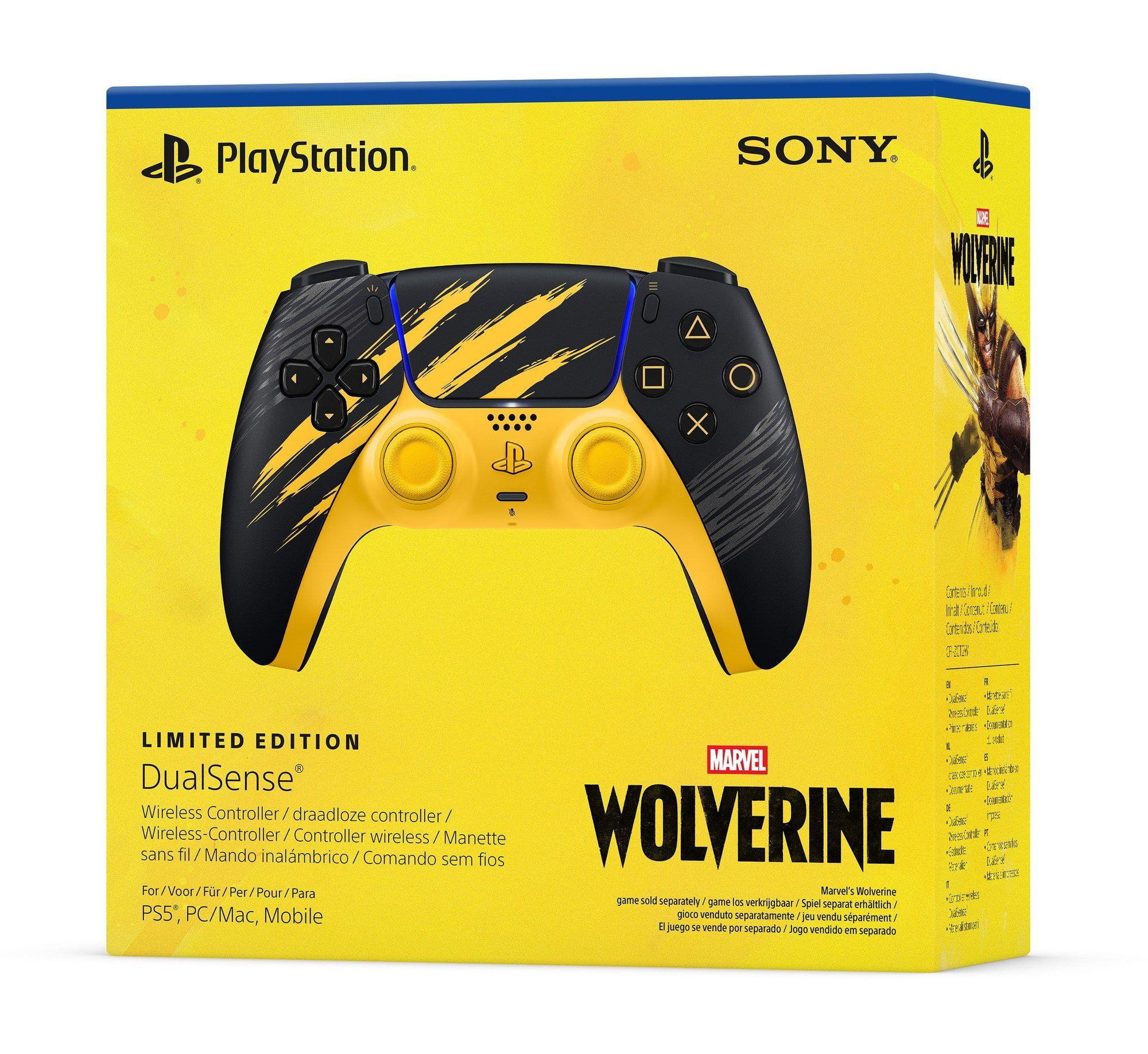 Comando SONY DualSense Marvel's Wolverine (Bluetooth/USB - Com fios e sem fios - Preto/Amarelo) — miniatura 8