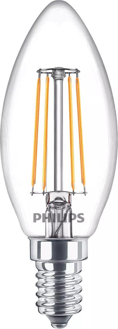 Lâmpada LED PHILIPS LED classic 40W B35 E14 WW CL ND4PF/6DIS (Vidro - Transparente)