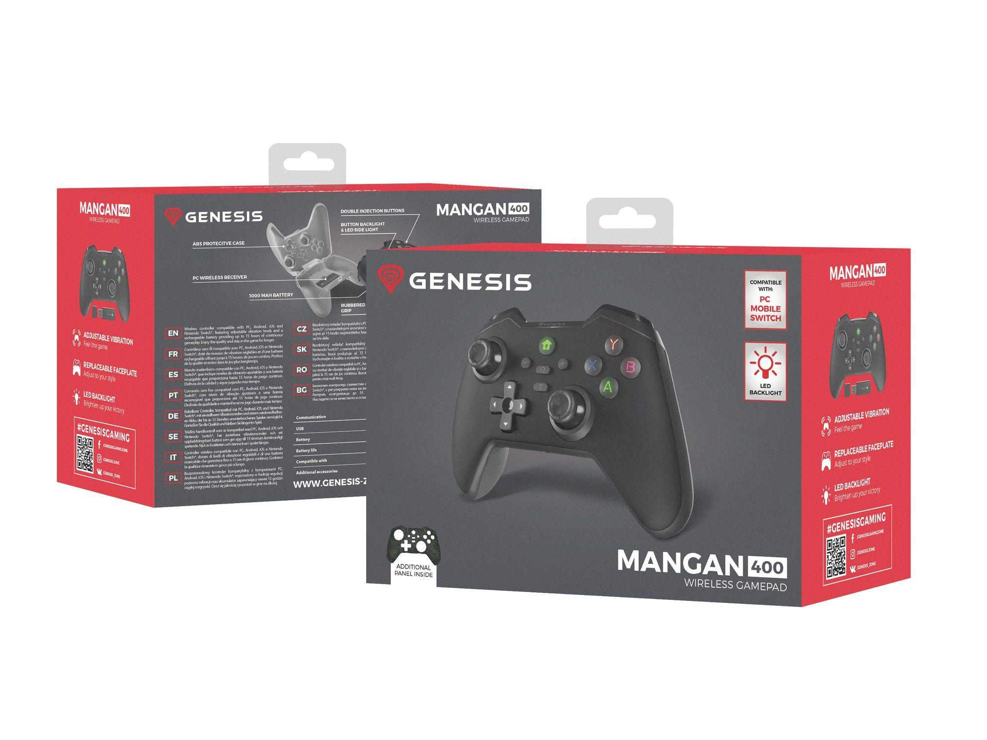 Comando Gaming GENESIS Mangan 400 (Nintendo Switch - Sem fios - Bluetooth - Preto) — miniatura 15