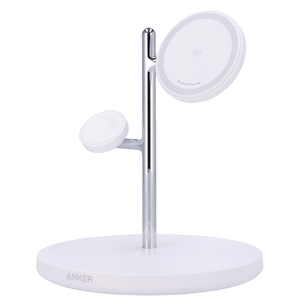 Carregador Sem Fios ANKER MagGo 3 em 1 (15 W - iPhone, AirPods e Apple Watch - MagGo - Branco)