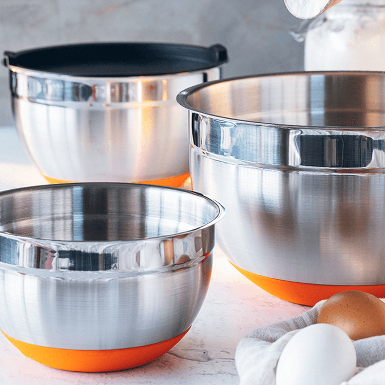 Conjunto de Taças BRA Efficient Bowl Set (Aço inoxidável - Inox e Laranja), miniatura 5
