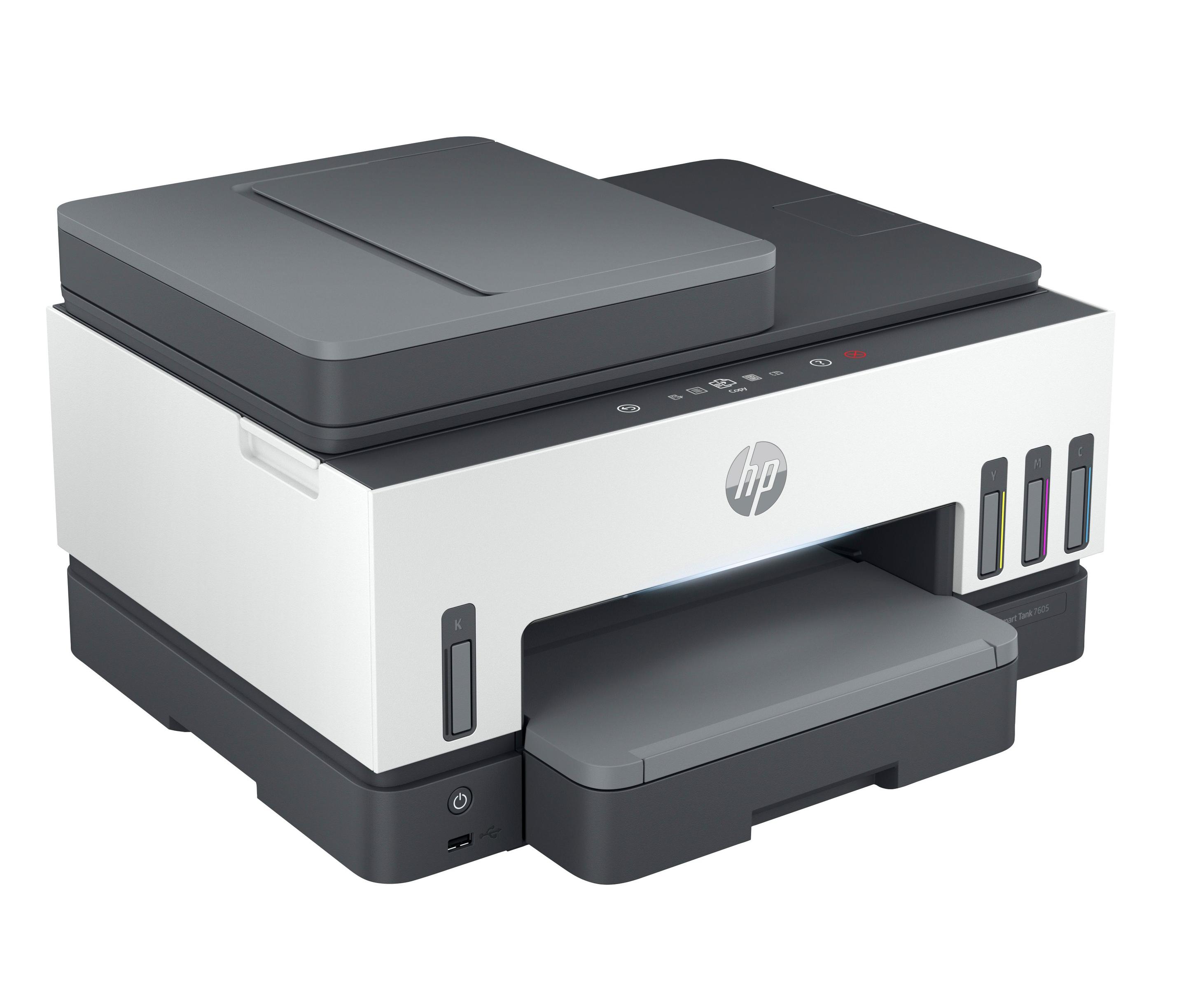 Impressora Multifunções HP Smart Tank 7605 (A4 - Impressão a cores - 250 folhas - Cinzento), miniatura 3