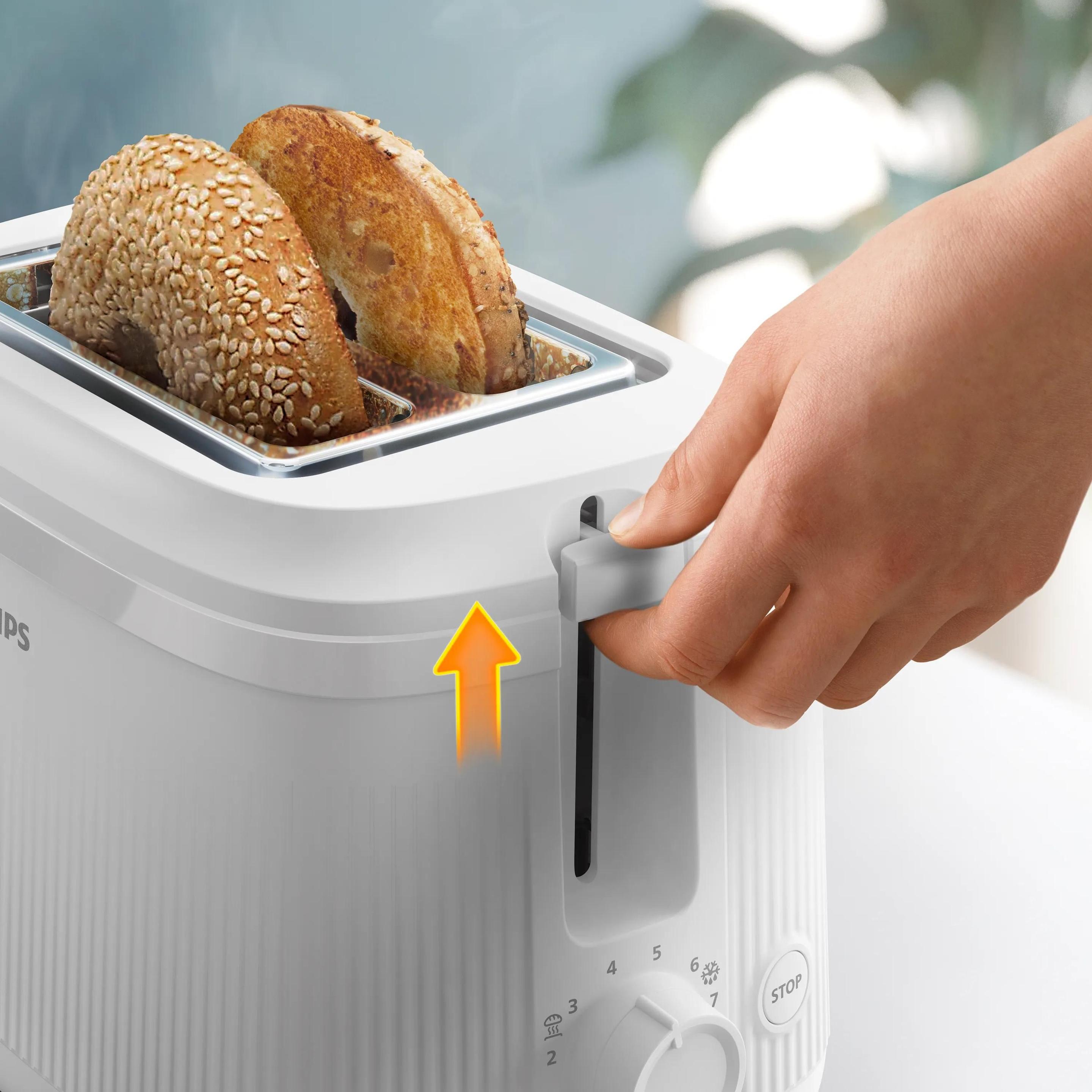 Torradeira PHILIPS 3000 Series HD2511/00 (760 W - 2 fatias - Metal - Branco), miniatura 5