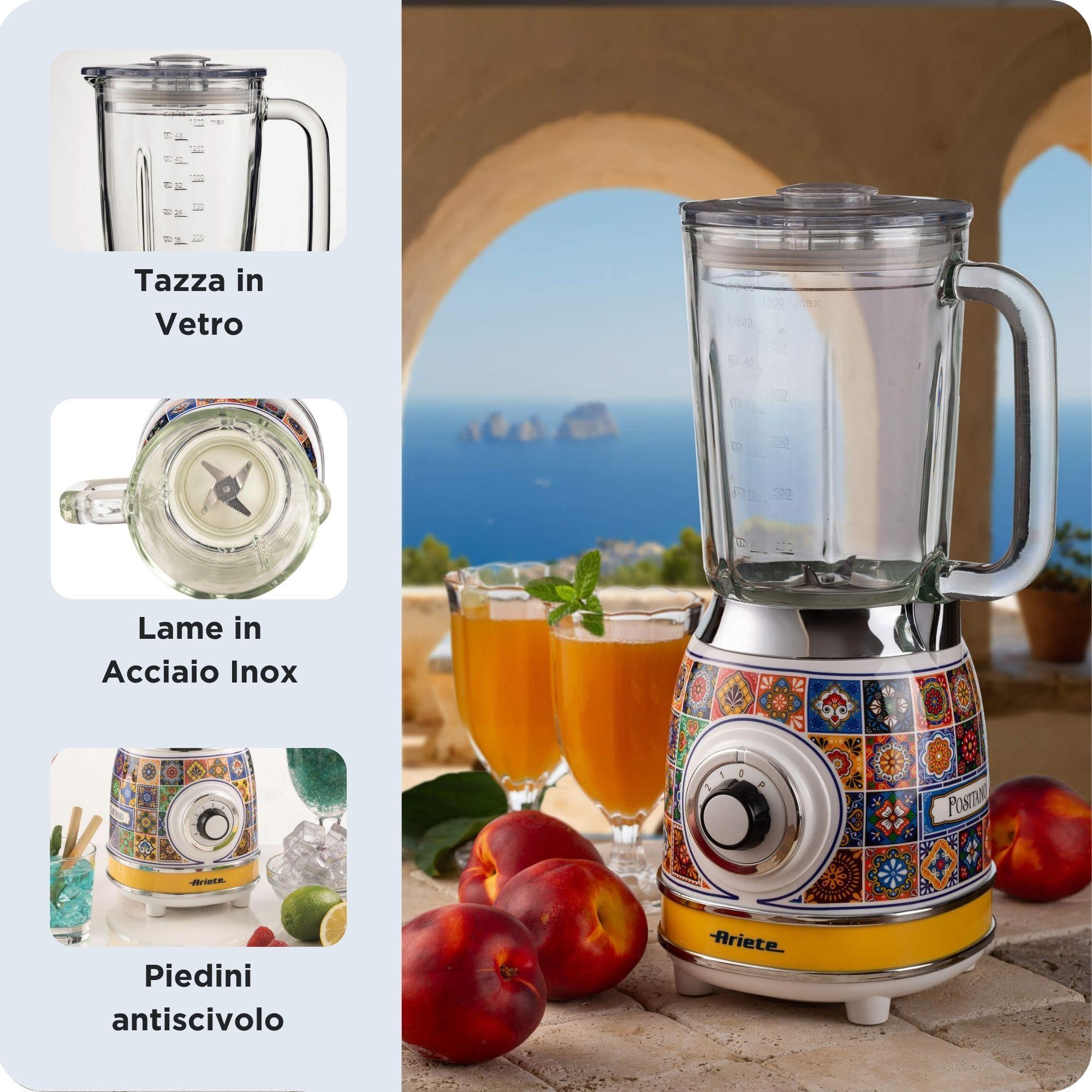 Liquidificadora ARIETE 0583/0P Positano (Liquidificador - 1000 W - 1,5 l - Azul e Amarelo), miniatura 3