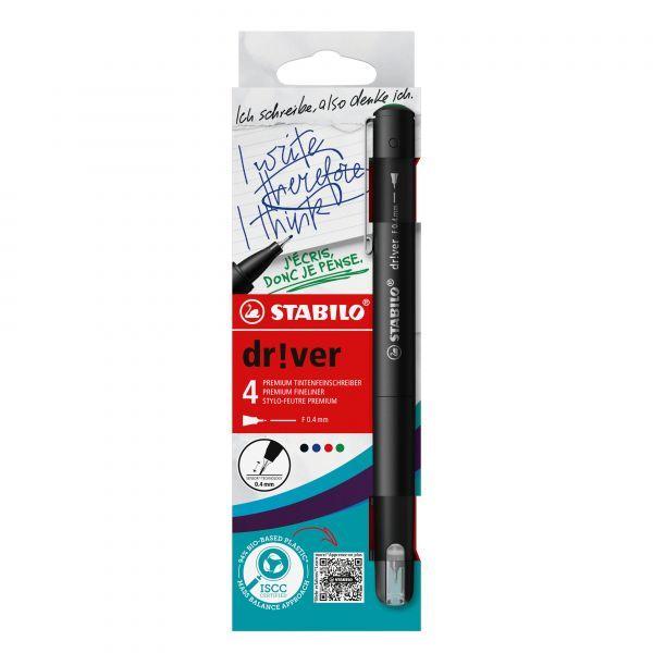 Conjunto de 4 Marcadores de Ponta Fina STABILO dr!ver EO1088/4-01 (Cores Sortidas), miniatura 2