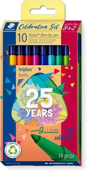 Marcadores de Ponta Fina STAEDTLER Triplus Color 323 C10 TA (Cores sortidas)