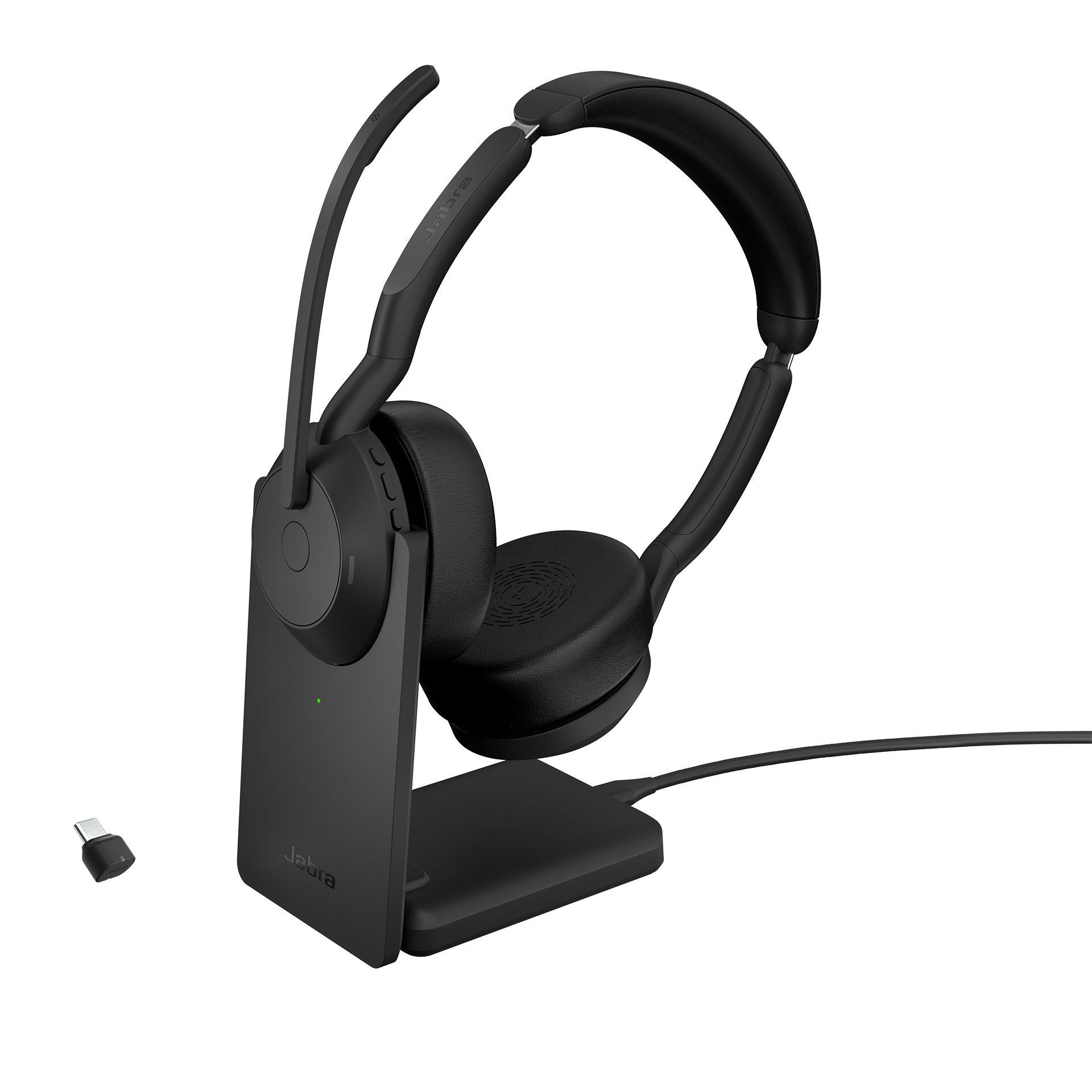 Headset JABRA Evolve2 55 (Binaural - Sem fios - 2,8 cm - Preto)