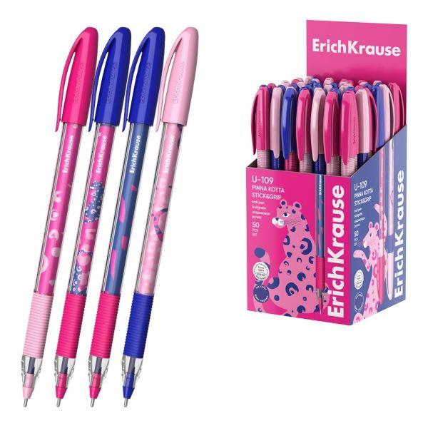 Esferográfica ERICHKRAUSE U-109 Stick and Grip Pinna Kotta (Tinta Azul)