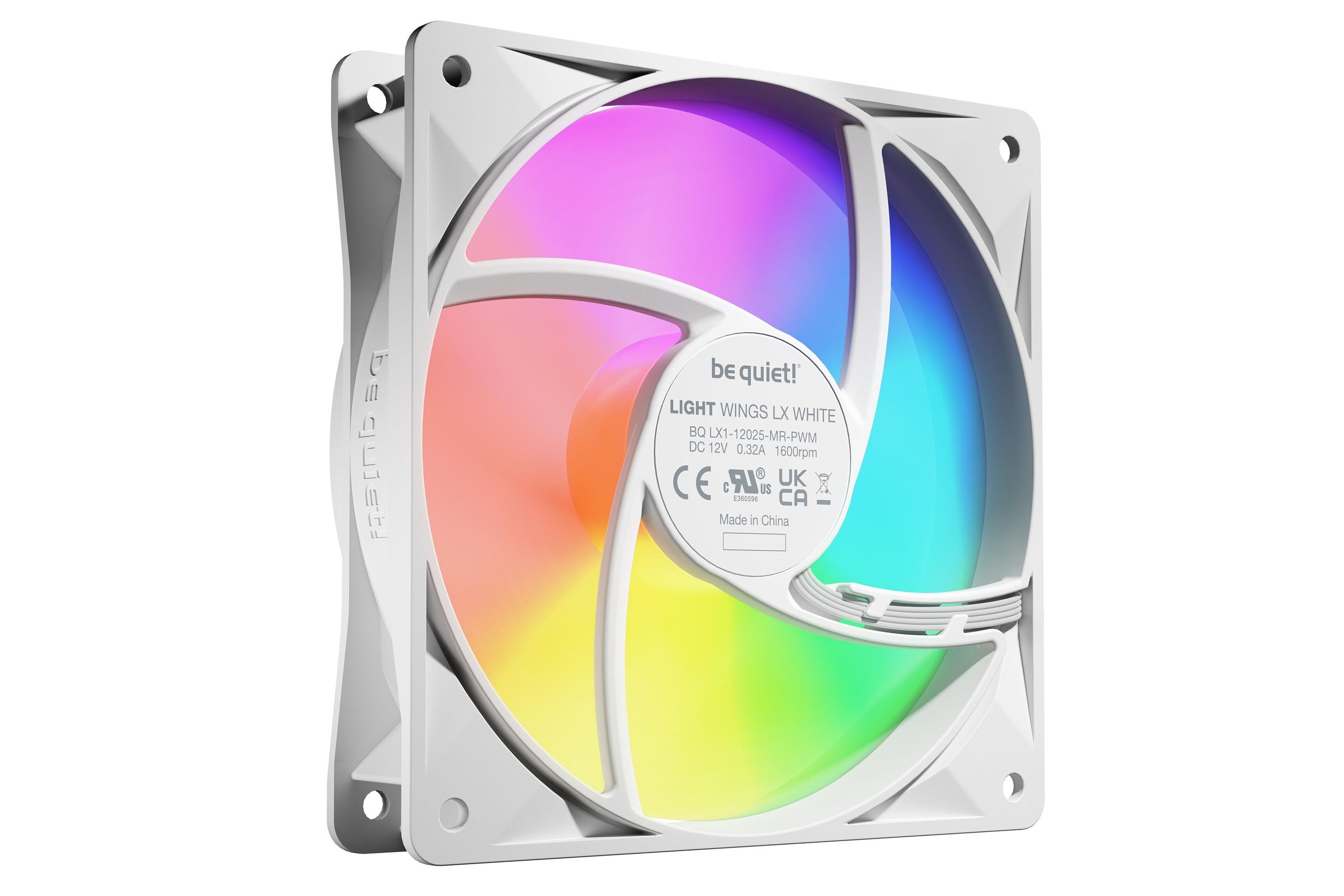 Conjunto de Ventoinhas para Caixa PC BE QUIET! Light Wings LX 120mm PWM (3,8 W - Branco), miniatura 4